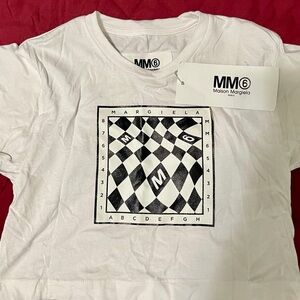 Maison Martin Margiela White and Black Graphic Tee